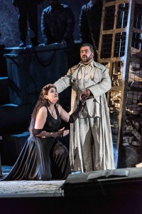 KHOVANSHCHINA by Musorgsky; Welsh National Opera; Wales Millennium Centre; Cardiff; 18 September 2017; Dosifel - Miklós Sebestyén; Marfa - Sara Fulgoni; Conductor - Tomáš Hanus; Director - David Pountney; Set Designer - Johan Engels; Costume Designer - Marie-Jeanne Lecca; Lighting Designer - Fabrice Kebour; Choreographer - Beate Vollack; Photo credit: © CLIVE BARDA/ArenaPAL;